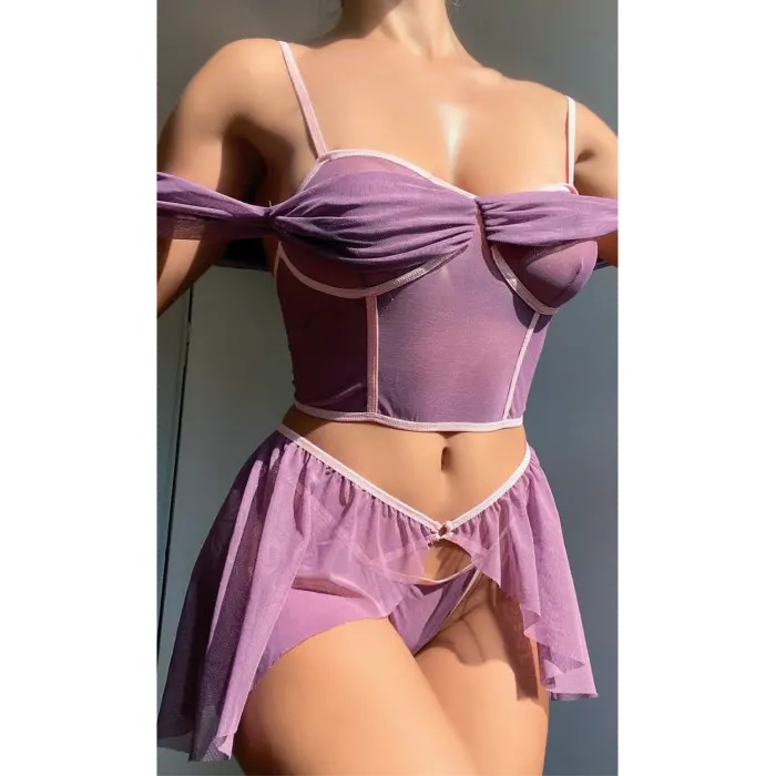 Mor Fantezi Kleopatra Kostümü