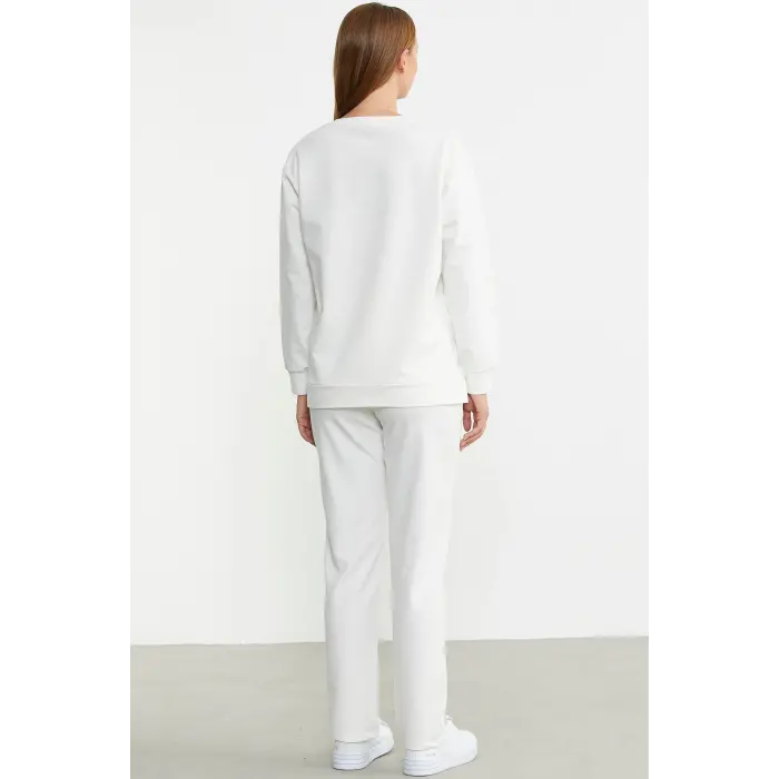 Sementa 76380 Taş Detaylı Sıfır Yaka  Eşofman Takım