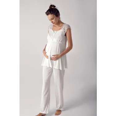 13200 Bayan Kısa Kol Lohusa Pijama Takımı