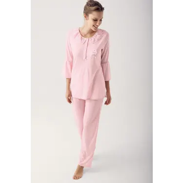 14200 Bayan Uzun  Kol Pijama Takımı
