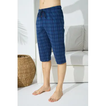 195 Erkek  Ekose Tek Kapri Şort