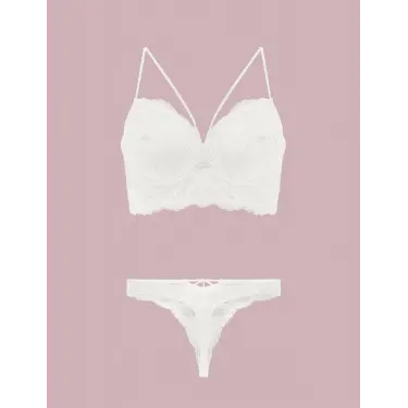 4330 Desteksiz Dantelli Sütyen Takım