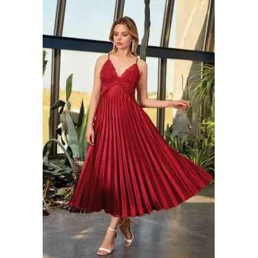 7115 Bayan Uzun Saten Gecelik