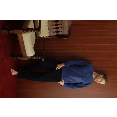 7306 Midi Yaka Polar Uzun Kol Pijama Takım