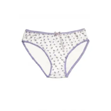 Berrak Kadın İçin Beyaz Kurdele Detaylı Bikini Kod 11104