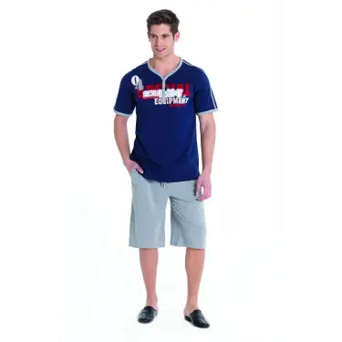 Berrak Yazlık Baskılı Erkek  Ev Giyim