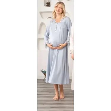 Bone 5911 Kadın Lohusa Müslim Yaka Gecelik