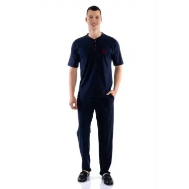 Ds Damat 02000 Kısa Kol 3lü Erkek  Pijama Takımı