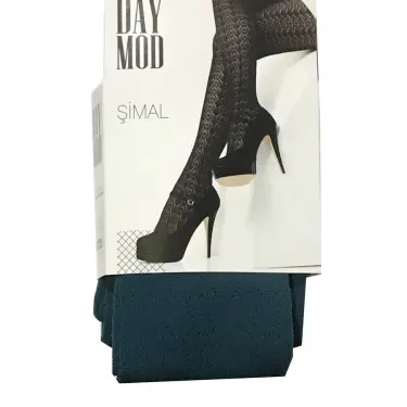 Daymod Kadın Şimal Micro File Desenli Külotlu Çorap