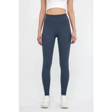 Derya Kurşun Lacivert Yüksek Bel Fitilli Tayt 0608