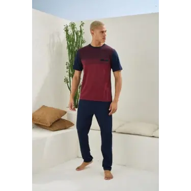 Erkek 2094 Erkek  O Yaka Pijama Takım