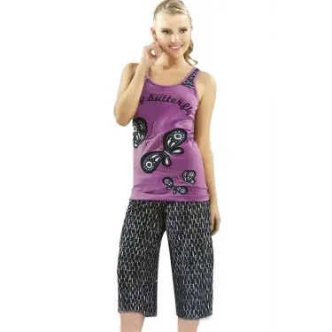 Hmd Kadın Kolsuz Kapri Takım 50001