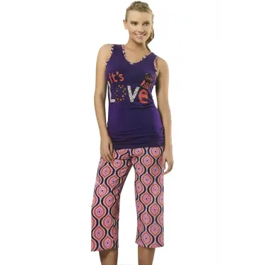 Hmd Kadın Kolsuz Kapri Takım 50010