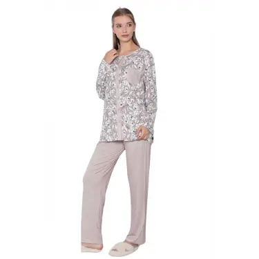 Limissi Viskon Desenli Pijama Takımı