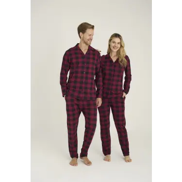 LYYN 9209 Erkek Apaj Yaka Pijama Takım