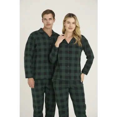 LYYN 9209-k Kadın Apaj Yaka Pijama Takım