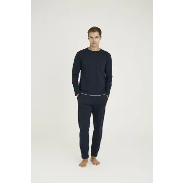 LYYN 9222 Erkek O.yaka Pijama Takım