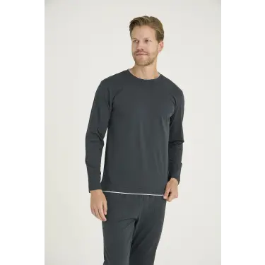 LYYN 9222 Erkek O.yaka Pijama Takım