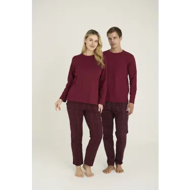 LYYN 9273-k Kadın O.yaka Pijama Takım