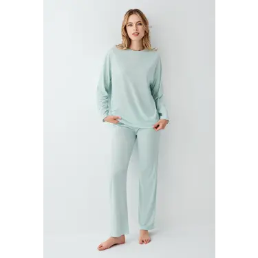 LYYN Arnetta 3407-s Kadın Uzun Kol Pijama Takım