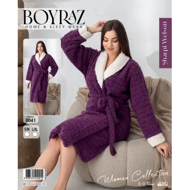 LYYN Boyraz 0041 Kadın Sharpi Welsolf Sabahlık