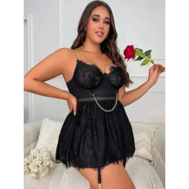 LYYN For Dreams 8487 Bayan Battal Fantazi Elbise Gecelik