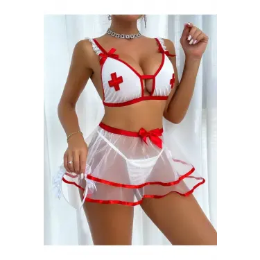 LYYN For Dreams 8618 Tüllü Hemşire Kostümü