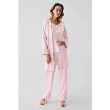 LYYN Freshness 321 Kadın Sabahlıklı Pijama Takımı