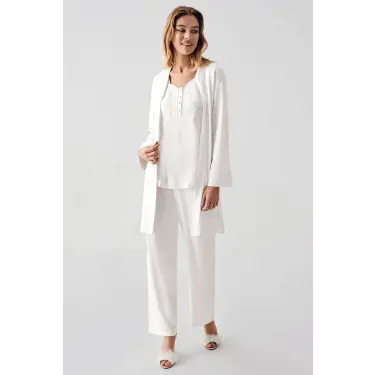 LYYN Freshness 321 Kadın Sabahlıklı Pijama Takımı