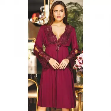 LYYN Jeremi 561 Penye 6lı Gecelik Sabahlık Takım