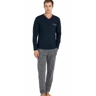 LYYN Kly V Yaka Pijama Takımı   9214