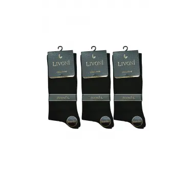 LYYN Livoni Dikişsiz Bambu Erkek  Soket Çorap 3 Adet