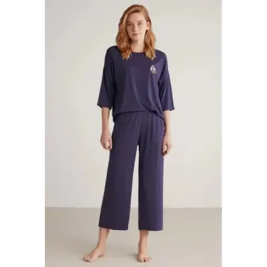 LYYN Nautıca W602 Kadın Uzun Kollu Pijama Takımı