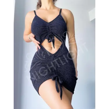 LYYN Nightlight 1041 Parıltılı Kumaşlı Fantazi Çekici Gecelik