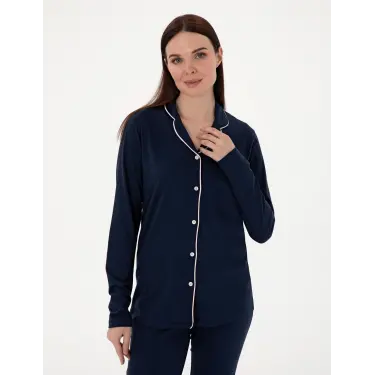 LYYN Pıerre Cardın 7717-s Bayan Gömlek Pijama Takımı