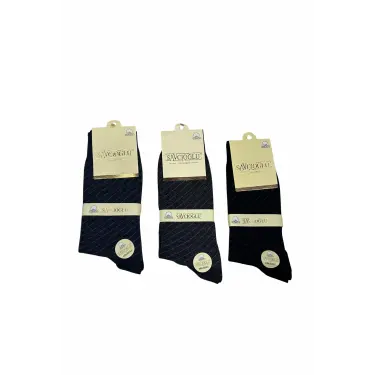 LYYN Savcıoğlu Desenli Pamuklu Erkek Çorap 3 Adet
