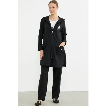 LYYN Sementa 76473 Büyük Beden Keten Görünümlü Üçlü Takım