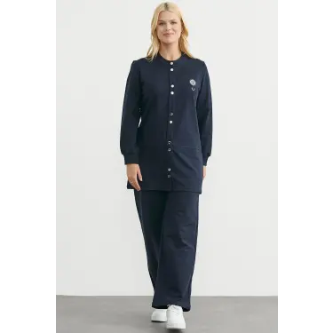 LYYN Sementa 76510 Çıtçıtlı Tunik Boy Eşofman Takım