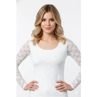 LYYN Tüllü Uzun Kol Body B357