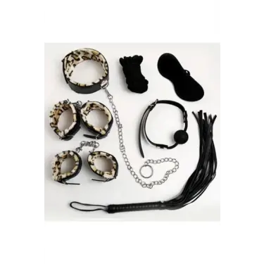 Nıghtlıght 8014 Fantezi 7li Kırbaç Ve Kelepçe Set