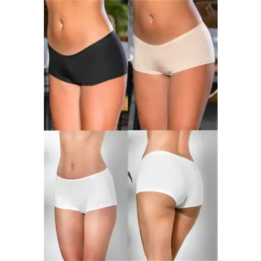 PAMUKLU BOXER KÜLOT (KARIŞIK) SİYAH-BEYAZ-TEN (MGP2963)