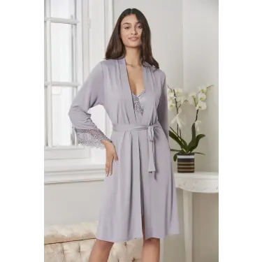 Pierre Cardin P5040 Bayan Penye Gecelik Sabahlık