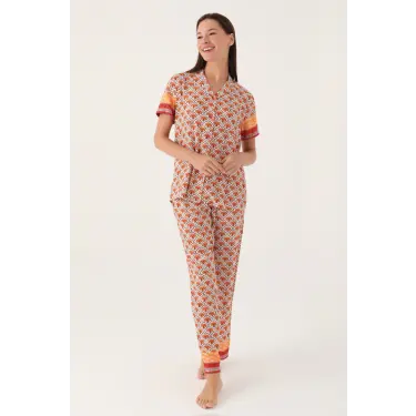 Pierre Cardin Pc8823-s Kadın Gömlek Yaka Pijama Takımı