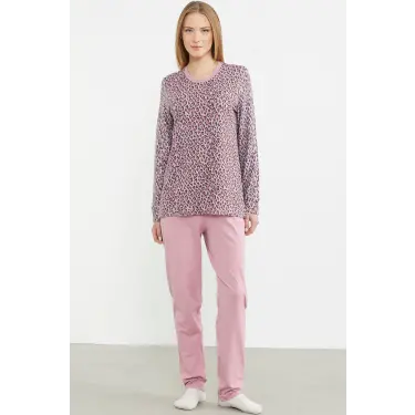 Sementa 76413 Leopar Kombinli Pijama Takımı