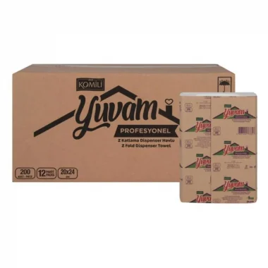 KOMİLİ YUVAM PRO. Z KATLI HAVLU 200Yaprak*12 paket