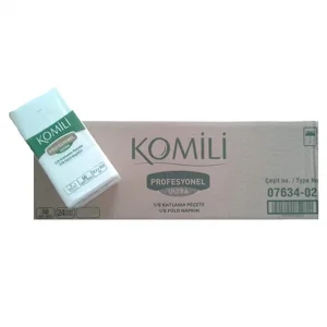 KOMİLİ PRO. 33*33 Cm ÇİFT KAT PEÇETE 1/8 KATLAMA 50Yaprak*24Paket