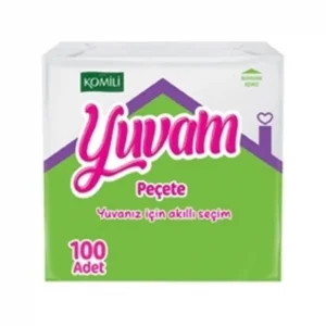 KOMİLİ YUVAM PRO. 30*30 Cm TEK KAT PEÇETE 1/4 KATLAMA 100Yaprak *24 Paket