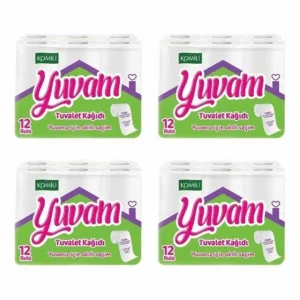 KOMİLİ YUVAM PRO. EV TİPİ TUVALET KAĞIDI 150Yaprak 12*4=48 Rulo