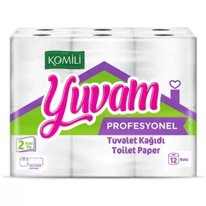 KOMİLİ YUVAM PRO. EV TİPİ TUVALET KAĞIDI 180Yaprak 12*4=48 Rulo