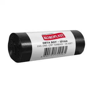 KOROPLAST EKO.END.ORTA SİYAH ÇÖP POŞETİ 55*60 CM